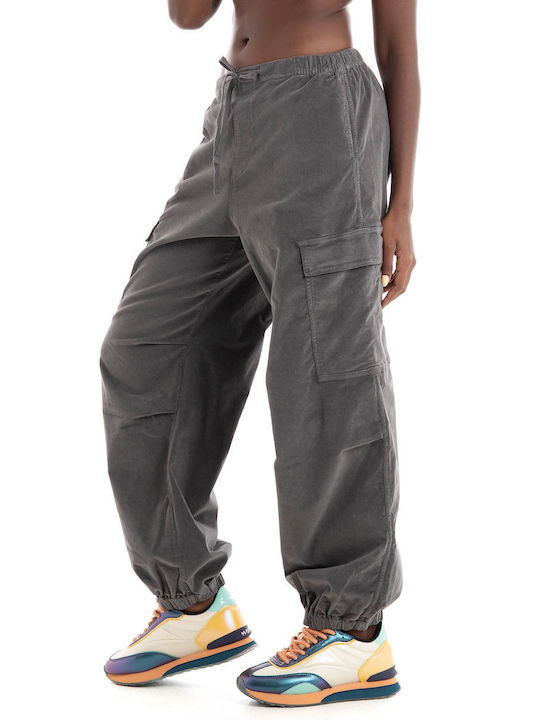 Deha Femei Catifea Pantaloni Cargo Grey