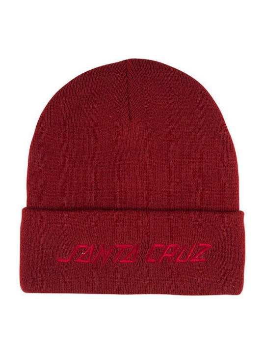 Beanie Unisex Beanie Knitted in Burgundy color