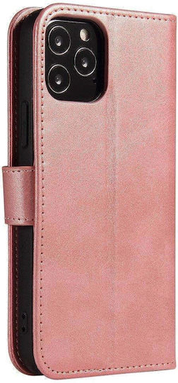 Hurtel Elegant Magnet Buchen Sie Synthetisches Leder Rosa (Redmi Note 11 Pro+ 5G)