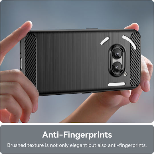 Techsuit Carbon Back Cover Σιλικόνης Μαύρο (Nothing Phone 2a / 2a Plus)