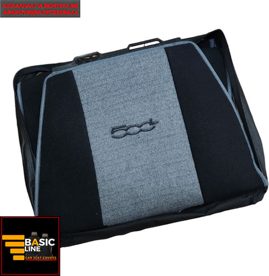 Set Autositzlehnen 2Stück Handtuch Gray / Schwarz