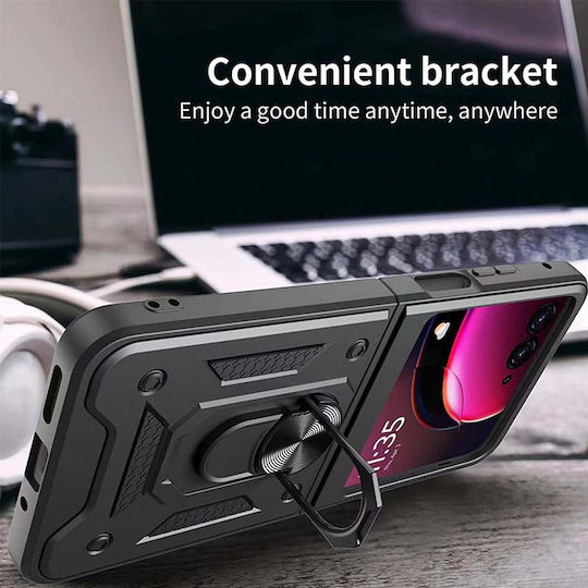 Techsuit Camshield Back Cover Πλαστικό / Σιλικόνης Μαύρο (Motorola Razr 50 Ultra, Techsuit)