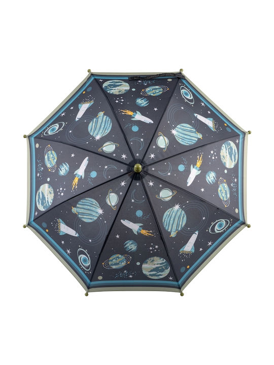 Stephen Joseph Kinderregenschirm Gebogener Handgriff Hellblau 56cm