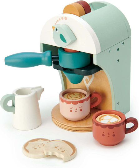 Tender Leaf Toys Babyccino Coffee Maker Wooden for 3+ Years 16pcs