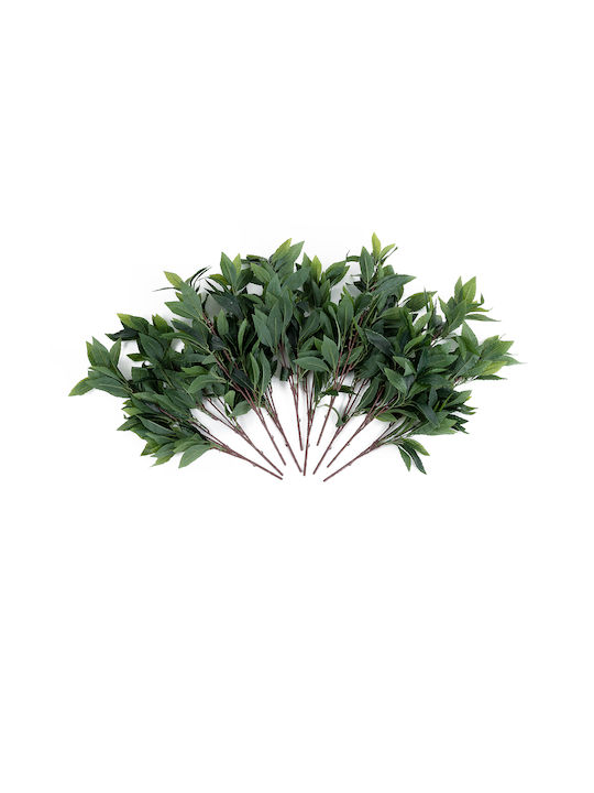 Globostar Ramură Artificială Laurus Nobilis 20225 10 X Ramuri Decorative Artificiale de Dafin W45 X H60cm