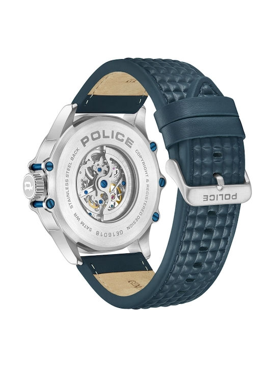 Police Luang Watch Automatic with Leather Strap