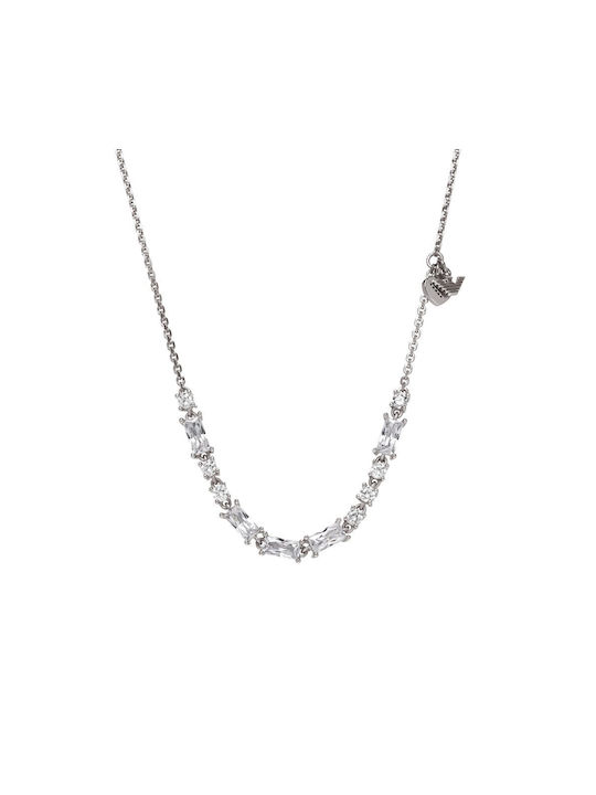 Emporio Armani Sentimental Necklace Silver 925 Zircon Eg3604040