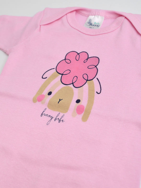 Bunny Bebe Baby Bodysuit Rose