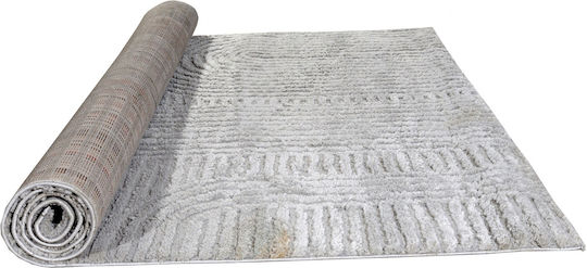 Tzikas Carpets Alloy Teppich Rechteckig Synthetisch,Polyester/Cotton/Leather Gray