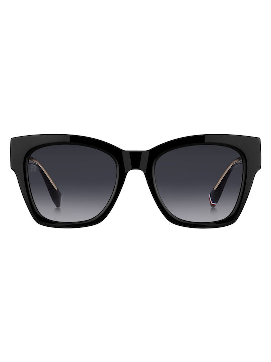 Tommy Hilfiger Femei Ochelari de soare cu Negru Din plastic Rame și Negru Ochelari de soare Lentilă TH2156/S 807/9O