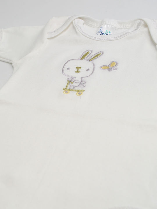 Bunny Bebe Baby Bodysuit White