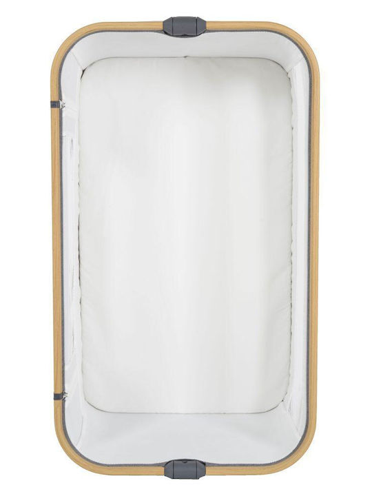 Cangaroo Λίκνο Amo με Στρώμα, Πλαϊνό Άνοιγμα και Ρόδες Light Grey