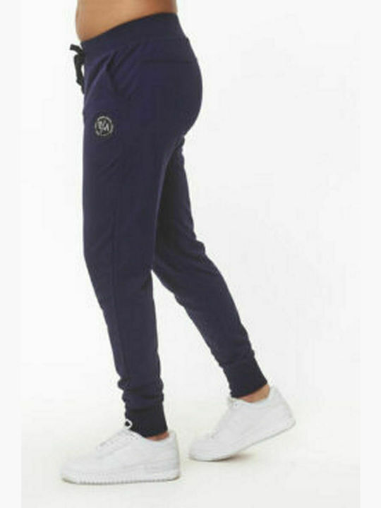 Sweatpants with Elastic Navy Blue