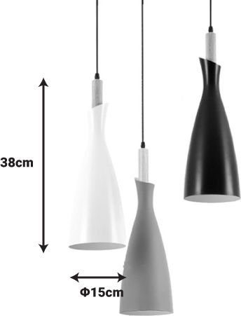 Pakketo Eracile Pendant Light Gray 30x30x138cm