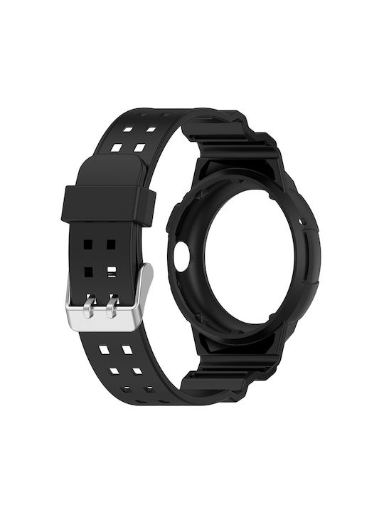 Techsuit Λουράκι Σιλικόνης Μαύρο (Google Pixel Watch 1 / 2 / 3 / 4 41mm)