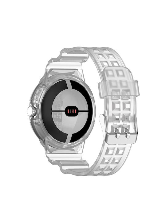 Techsuit Λουράκι Σιλικόνης Διάφανο (Google Pixel Watch 1 / 2 / 3 / 4 41mm)