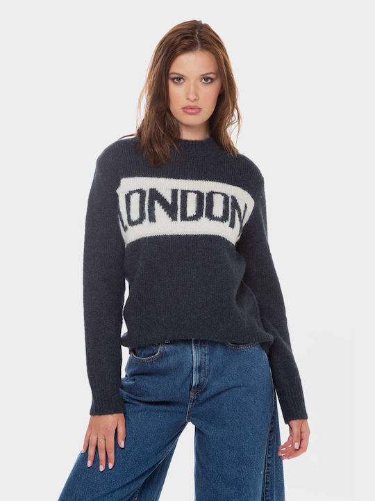 Pepe Jeans Women's Long Sleeve Sweater Blue