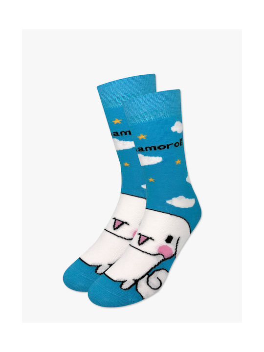 Nodo Cotton Socks Cinnamoroll Designs Light Blue