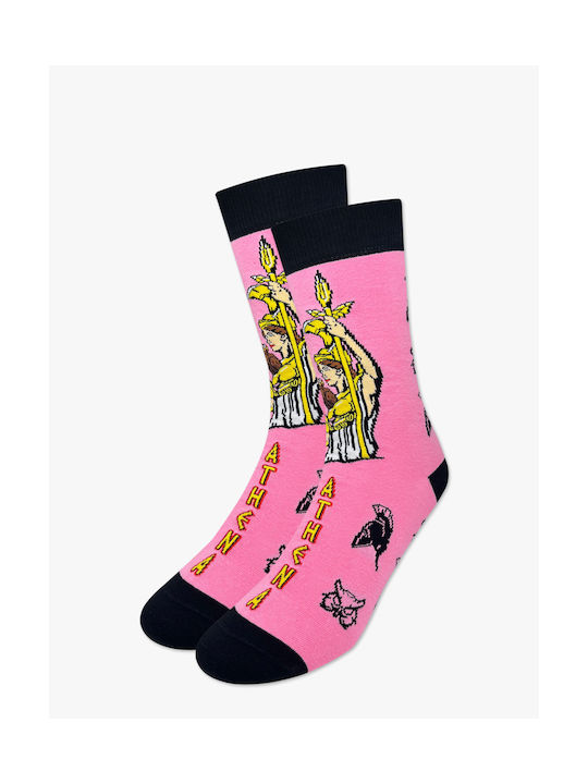 Nodo Cotton Sock Designs Athena Greek Goddess Pink