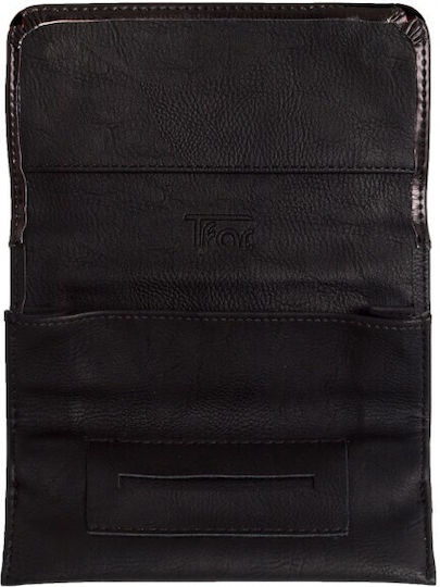 Tfar Lederne Tabaktasche in Gray mit magnetischem Verschluss Stern 2