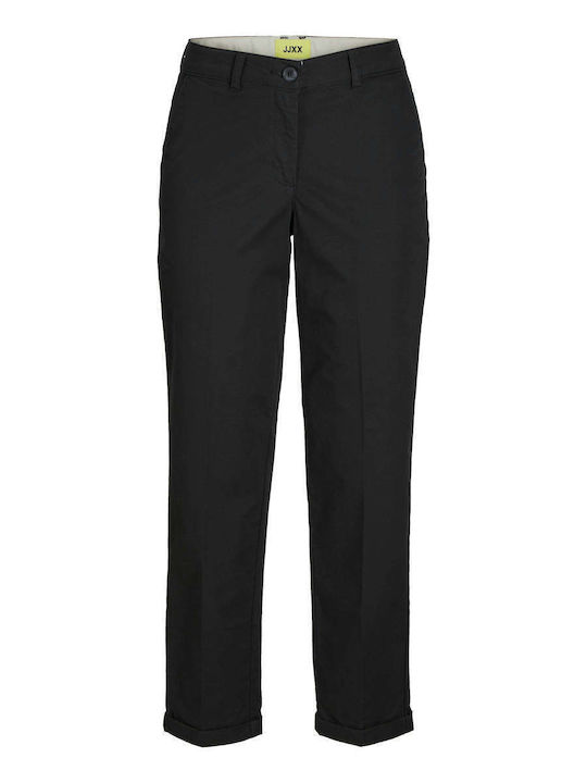 Damen Chino Hose Black