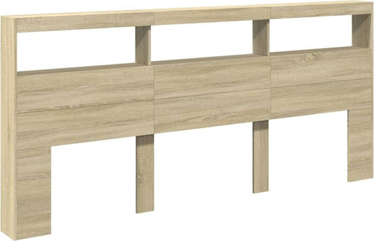 vidaXL Wooden Bed Headboard Beige 220cm