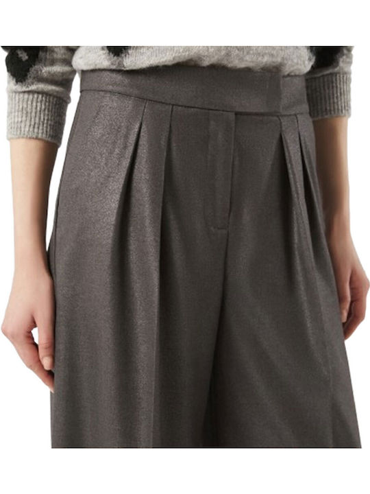 Women's Fabric Trousers Dark Grey