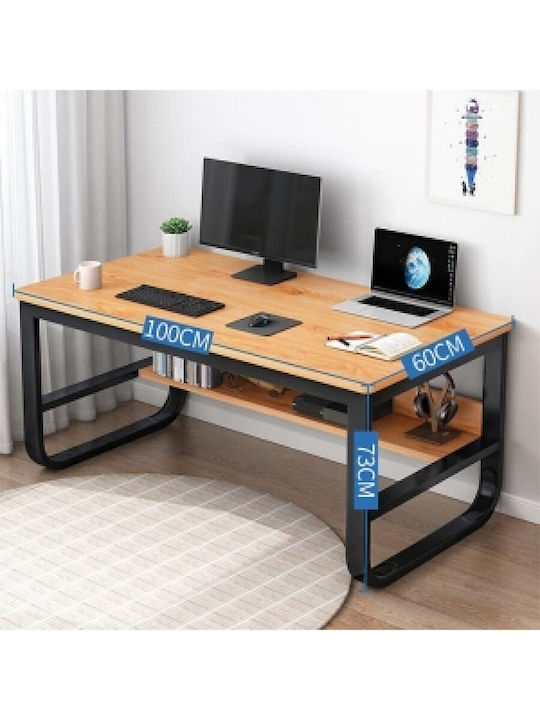 Desk Wooden Black 100x45x72cm