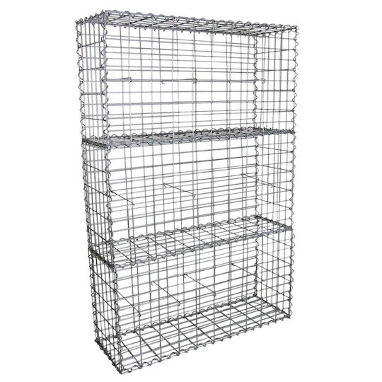 Gabin-Box für Gartenzaun aus Stahl 100x50x30cm 3Stück Silver