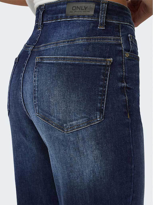Blush Ψηλόμεσο Γυναικείο Jean Παντελόνι σε Wide Γραμμή Blush, Blue