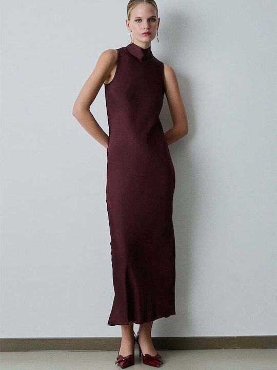 BSB Maxi Dress Turtleneck Purple