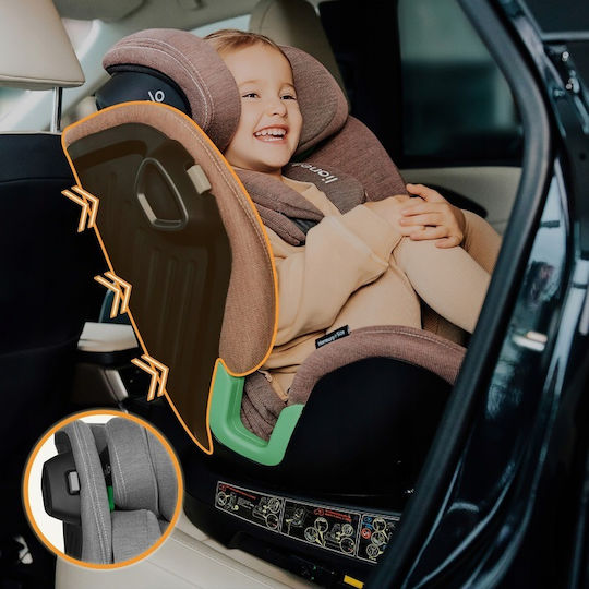 Lionelo Harmony Baby Car Seat i-Size with Isofix Green Olive Leather 0-36 kg