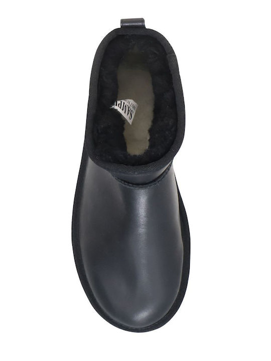 Classic Ultra Mini Leather Regen Leather Women's Ankle Boots Black