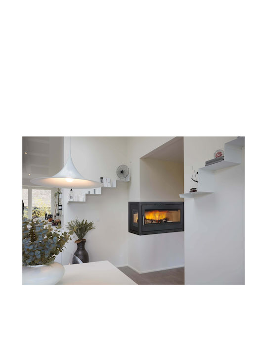 Meteor Svendsen Jupiter 550 - 850 Fixed Glass 1 Side Kaminofen Kassette Holz 6kW Rechte Ecke mit einer zu öffnenden Tür Meteor Svendsen Jupiter 550 - 850 Fixed Glass 1 Side Kaminofen Kassette Holz 6kW Rechte Ecke mit einer zu öffnenden Tür