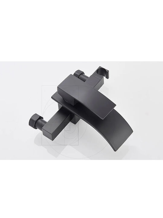Naron Mixing Bathtub Shower Faucet Complete Set Black