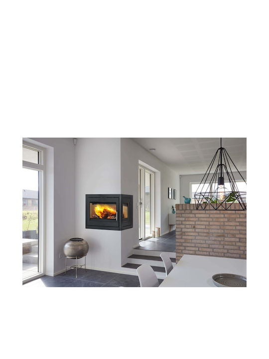 Meteor Svendsen Jupiter 550 XL Fixed Glass 1 Side Kaminofen Kassette Holz 6kW Rechte Ecke mit einer zu öffnenden Tür Meteor Svendsen Jupiter 550 XL Fixed Glass 1 Side Kaminofen Kassette Holz 6kW Rechte Ecke mit einer zu öffnenden Tür
