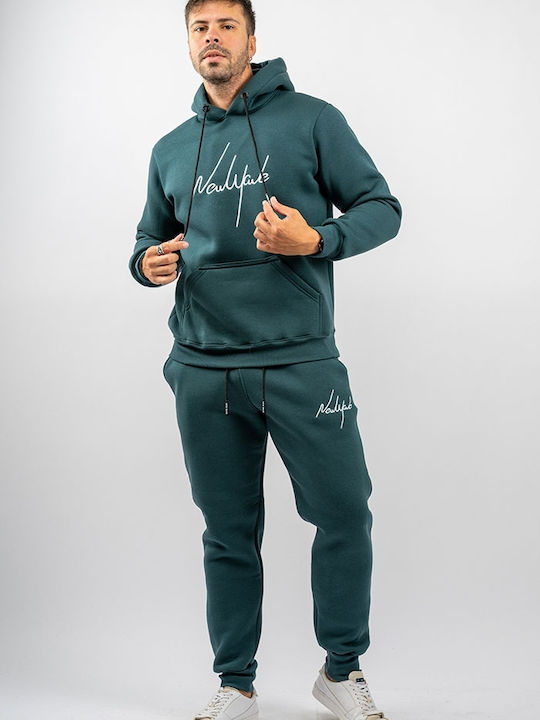 New Wave Men's Sweatshirt with Hood Petrol