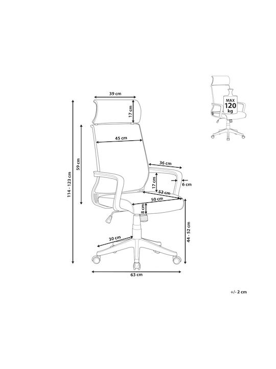 Office Chair with Arms Black Beliani