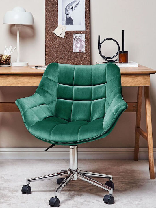Beliani Office Chair with Fixed Arms Green