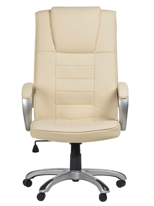 Beliani Massage Office Chair with Recline Beige