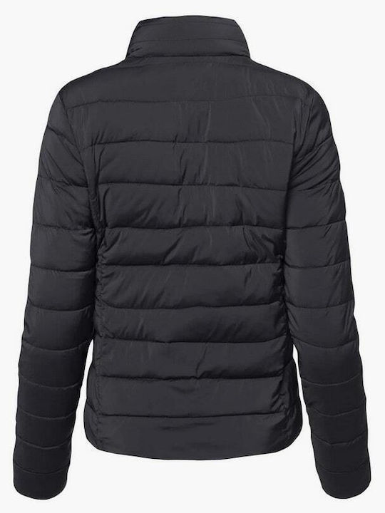 Guess Kurz Damen Puffer Jacke für Winter Schwarz