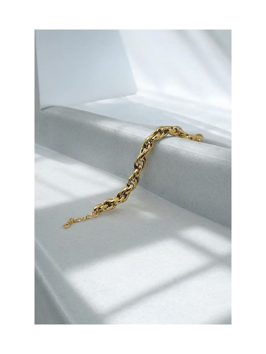 Chain Hand Spiral from Steel Gold-plated