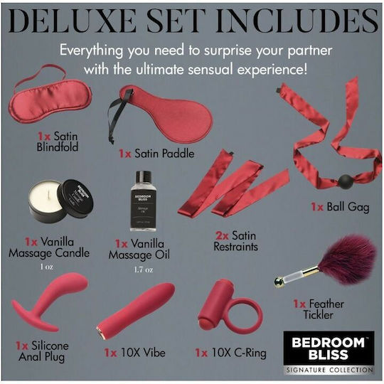 XR BDSM Kit in Red Color 11pcs