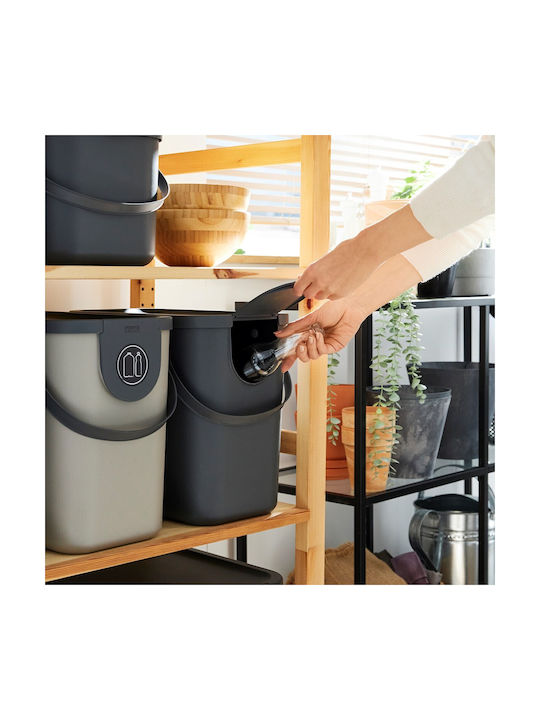 Rotho Babydesign Albula Waste Bin Waste Plastic Brown 25lt 1pcs