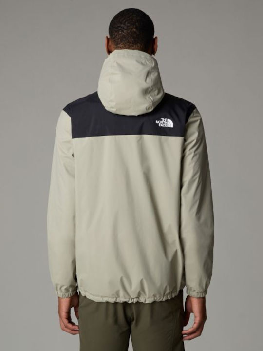 The North Face Antora Herren Jacke Lässig Wasserdicht und winddicht Clay Grey, Tnf Black