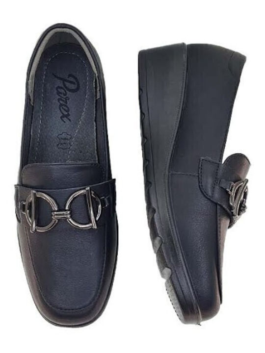 Δερμάτινα Γυναικεία Loafers σε Μαύρο Χρώμα