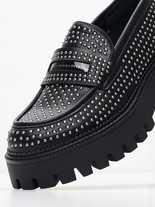 Replay Women's Loafers in Black Color