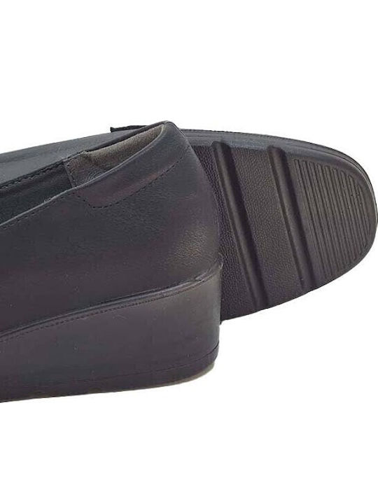 Δερμάτινα Γυναικεία Loafers σε Μαύρο Χρώμα