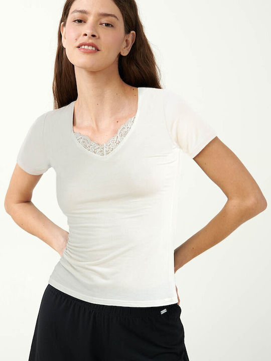 Women's Short Sleeve T-Shirt Cream