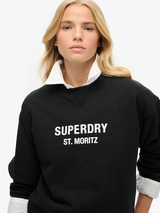 Superdry Sport Luxe Φούτερ Black